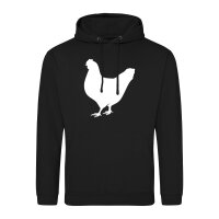 Unisex Hoodie Huhn Silhouette Größe S-3XL