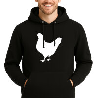 Unisex Hoodie Huhn Silhouette Größe S-3XL