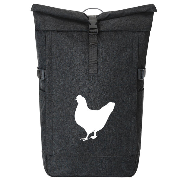 Kurierrucksack Huhn Silhouette 30-44 Liter Black Melange
