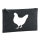 Kulturbeutel Huhn Silhouette 1 Liter Filz Charcoal Kosmetiktasche