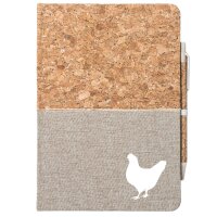 Notizbuch Huhn Silhouette 80 Blatt inkl. Kugelschreiber