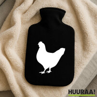 Wärmflasche Huhn Silhouette