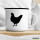 Emaille Tasse Huhn Silhouette 300ml Vintage Emaille Becher