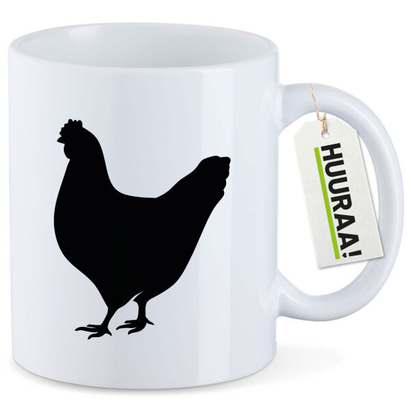 Kaffeetasse Huhn Silhouette 330ml