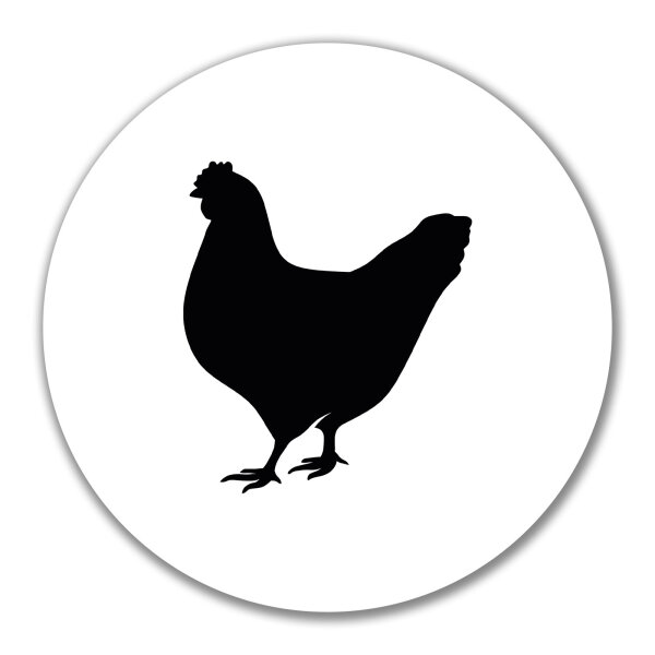 Aufkleber Huhn Silhouette 10cm Sticker
