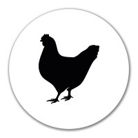 Aufkleber Huhn Silhouette 10cm Sticker