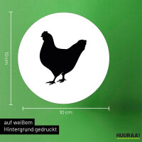 Aufkleber Huhn Silhouette 10cm Sticker