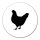 Aufkleber Huhn Silhouette 10cm Sticker