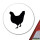 Aufkleber Huhn Silhouette 10cm Sticker