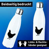 Edelstahl-Trinkflasche Huhn Silhouette 500ml Wasserflasche