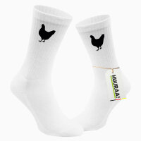 Socken Huhn Silhouette Größe 37/46 White Motiv...
