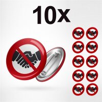 Button Kein Hände schütteln Größe 59mm