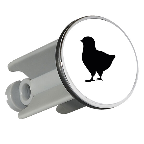 Waschbeckenstöpsel Küken Silhouette 4cm Abflussstopfen