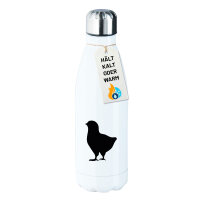Edelstahl-Trinkflasche Küken Silhouette 500ml...