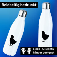 Edelstahl-Trinkflasche Küken Silhouette 500ml...