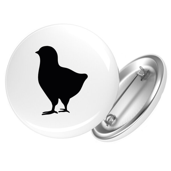 Button Küken Silhouette Anstecker