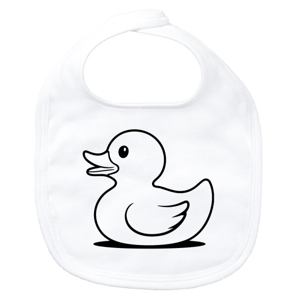 Baby Lätzchen Gummiente Silhouette