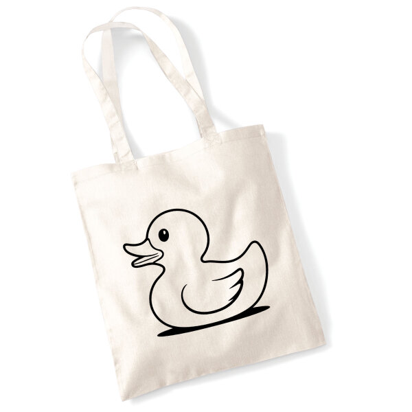 Jutebeutel Gummiente Silhouette 10 Liter