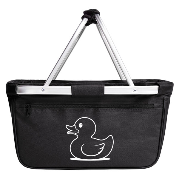 Einkaufskorb Gummiente Silhouette 20 Liter Tragekorb Black