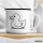 Emaille Tasse Gummiente Silhouette 300ml Vintage Emaille Becher