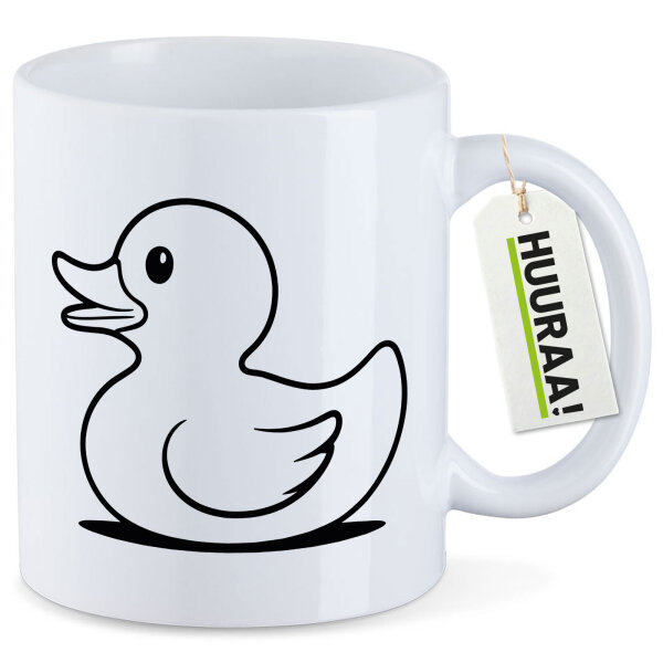 Kaffeetasse Gummiente Silhouette 330ml