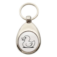 Schlüsselanhänger Gummiente Silhouette