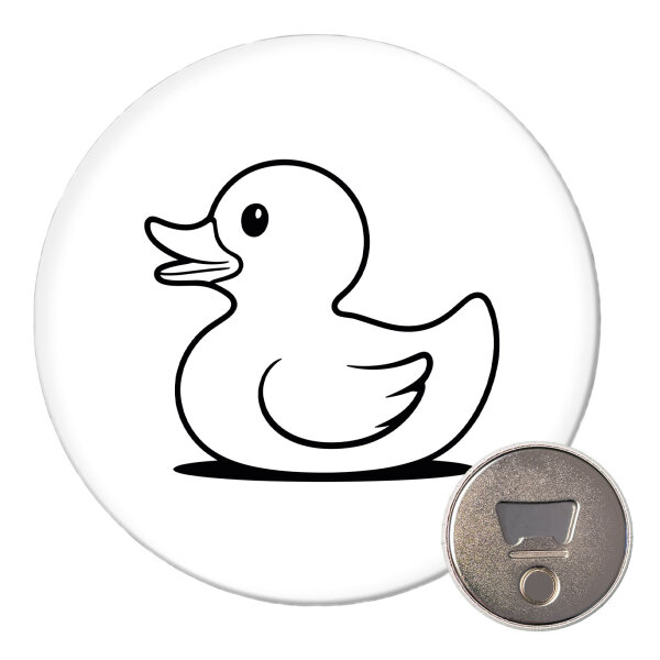 Magnet Gummiente Silhouette 59mm Kühlschrankmagnet Flaschenöffner