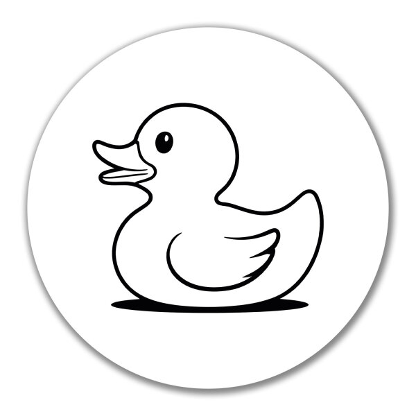 Aufkleber Gummiente Silhouette 10cm Sticker