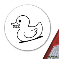 Aufkleber Gummiente Silhouette 10cm Sticker