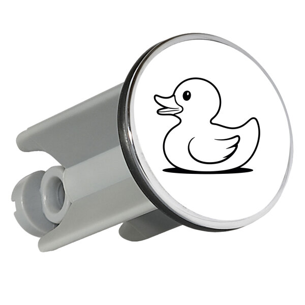 Waschbeckenstöpsel Gummiente Silhouette 4cm Abflussstopfen