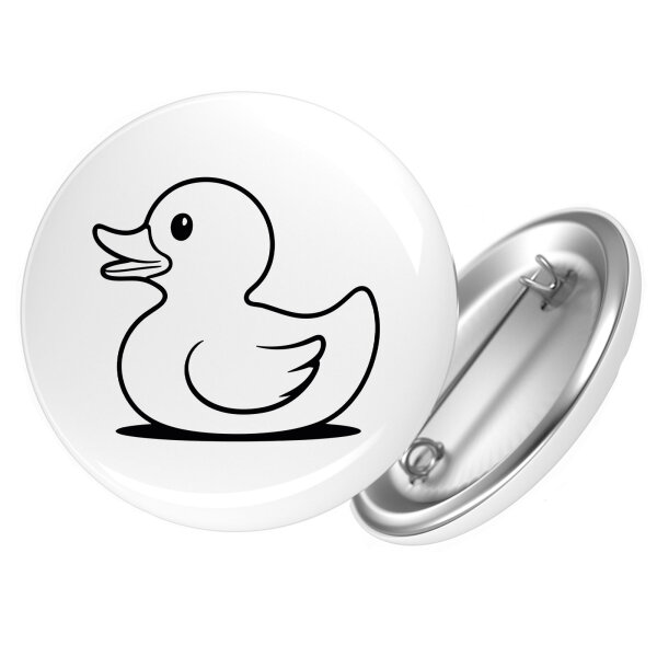 Button Gummiente Silhouette Anstecker