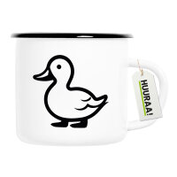 Emaille Tasse Ente Silhouette 300ml Vintage Emaille Becher