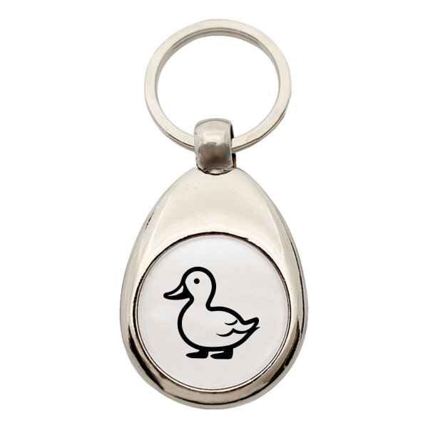 Schlüsselanhänger Ente Silhouette