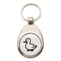 Schlüsselanhänger Ente Silhouette
