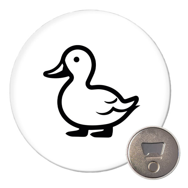 Magnet Ente Silhouette 59mm Kühlschrankmagnet Flaschenöffner