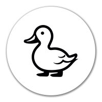 Aufkleber Ente Silhouette 10cm Sticker