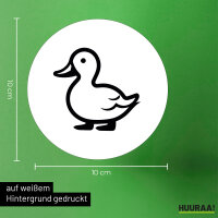 Aufkleber Ente Silhouette 10cm Sticker
