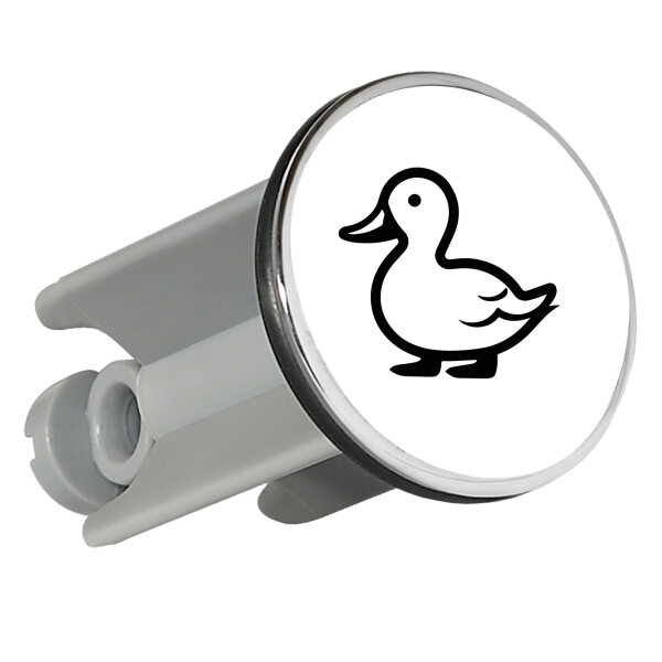 Waschbeckenstöpsel Ente Silhouette 4cm Abflussstopfen