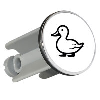Waschbeckenstöpsel Ente Silhouette 4cm Abflussstopfen