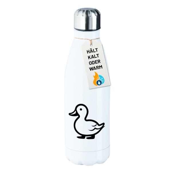 Edelstahl-Trinkflasche Ente Silhouette 500ml Wasserflasche