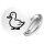 Button Ente Silhouette Anstecker
