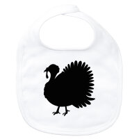 Baby Lätzchen Truthahn Silhouette Klettverschluss