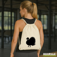 Turnbeutel Truthahn Silhouette 12 Liter