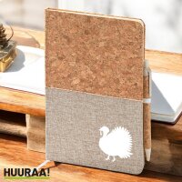 Notizbuch Truthahn Silhouette 80 Blatt inkl. Kugelschreiber