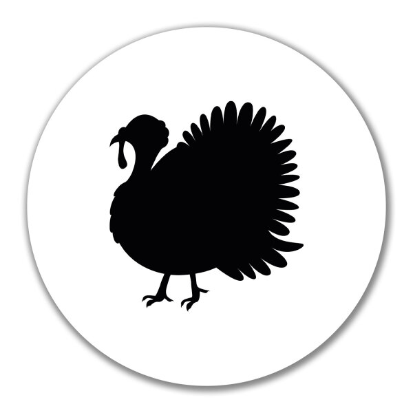 Aufkleber Truthahn Silhouette 10cm Sticker