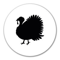 Aufkleber Truthahn Silhouette 10cm Sticker