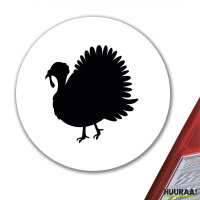 Aufkleber Truthahn Silhouette 10cm Sticker