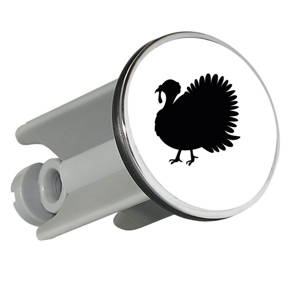 Waschbeckenstöpsel Truthahn Silhouette 4cm Abflussstopfen