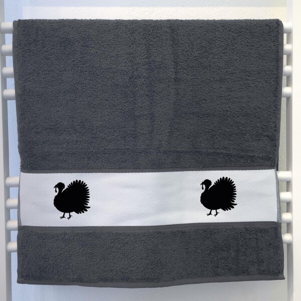 Handtuch Truthahn Silhouette 50x100cm