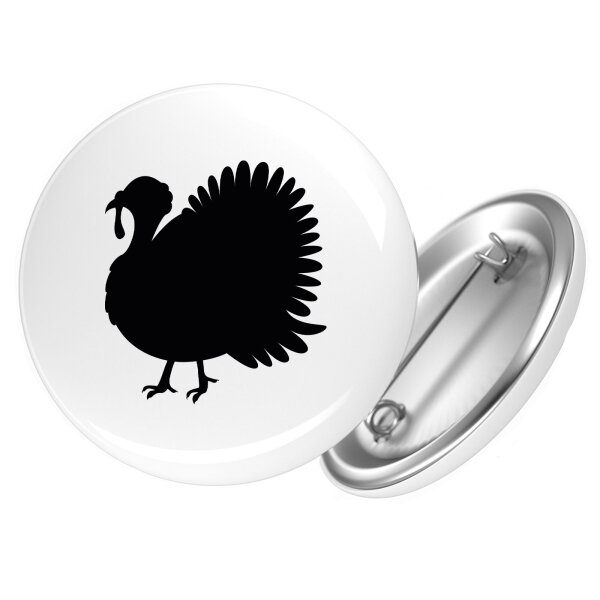 Button Truthahn Silhouette Anstecker
